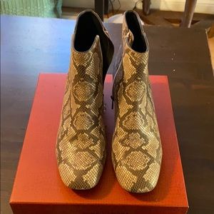 Donald J Pliner Python Print Boots Cyrus Low Heel